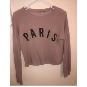 CHARLOTTE ROUSSE long sleeve crop tee